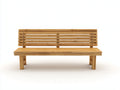 Banc de jardin en bois 180x55x82 cm - bois naturel - dossier horizontal à lattes