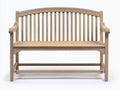 Banc de jardin en bois 150x58x90 cm - bois naturel - dossier à lattes classique