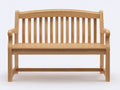 Banc de jardin en bois massif 150x58x92 cm - bois naturel - avec accoudoirs et dossier à lattes